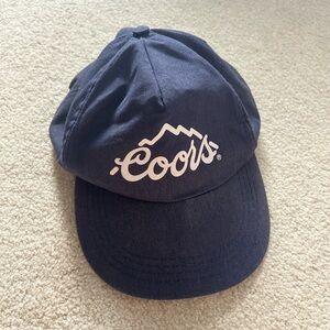 Vintage navy and white Coors hat